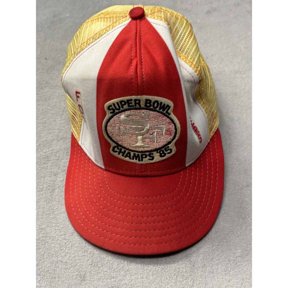 Vintage San Francisco 49ers Hat Cap Snap Back Super Bowl Champs NFL Football 80s